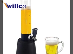 Torre de bebidas de plástico 3L Equipo de bar de café Torre de cerveza negra